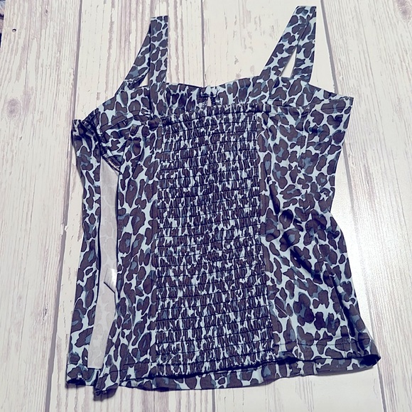 Blue animal print corset - Picture 2 of 3